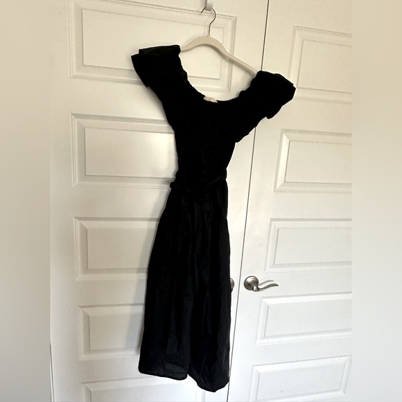 Ulla Johnson Amira Poplin Ruffle Black‎ Midi Dress- NWT - Picture 11 of 12